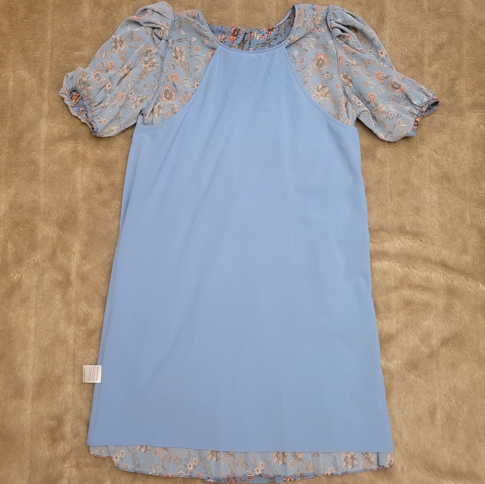 Sachin & Babi Marina Pleated Swing Dress with puffed sleeves in floral print - Picture 8 of 12